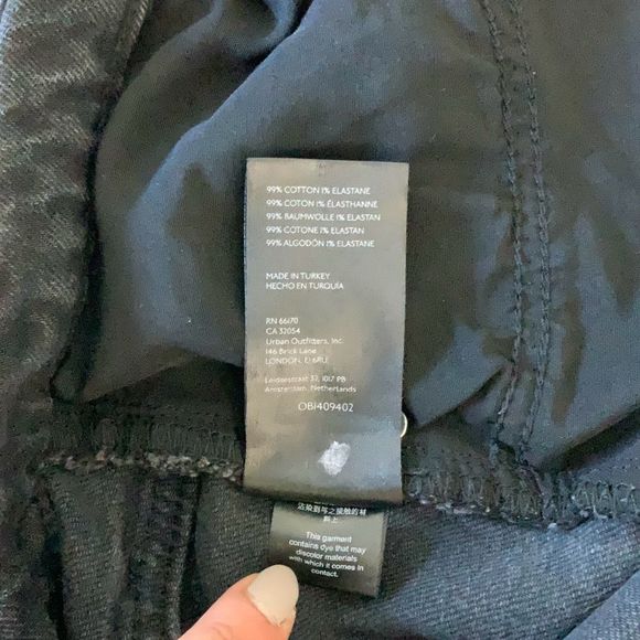 BDG Urban Outfitters Stretch Cowboy Jean Size 32 Black Dark Wash - Picture 6 of 7